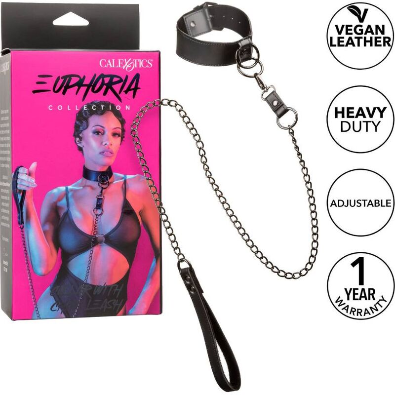 CALEXOTICS - EUPHORIA COLLARE CON GUINZAGLIO A CATENA - CALEXOTICS | Lingerie Harness Boutique