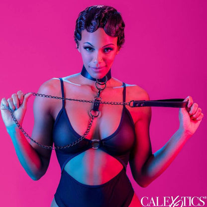 CALEXOTICS - EUPHORIA COLLARE CON GUINZAGLIO A CATENA - CALEXOTICS | Lingerie Harness Boutique