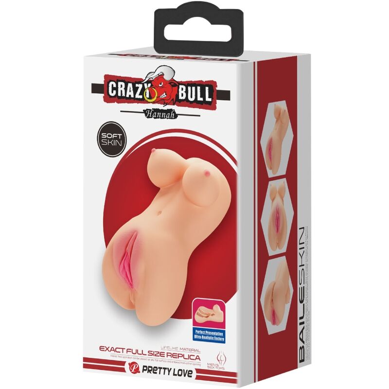 CRAZY BULL - VIBRATORE HANNAH PER VAGINA E ANO REALISTICI - CRAZY BULL | Lingerie Harness Boutique