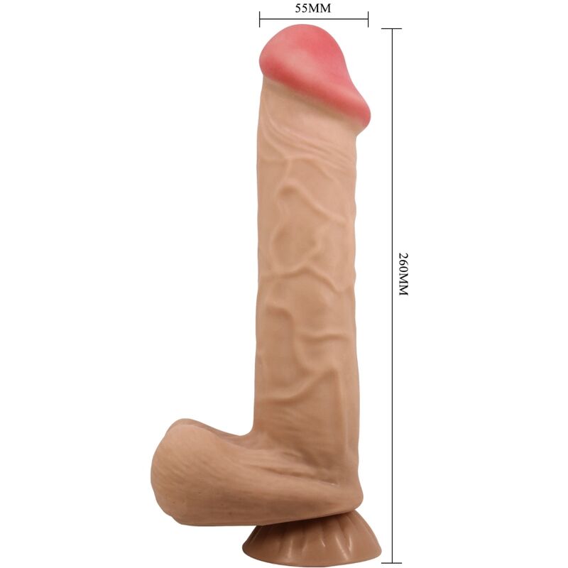 PRETTY LOVE - DILDO REALISTICO SLIDING SKIN SERIES CON VENTOSA SCORREVOLE DELLA PELLE FLESH 26 CM - PRETTY LOVE HIGH GRADE | Lingerie Harness Boutique