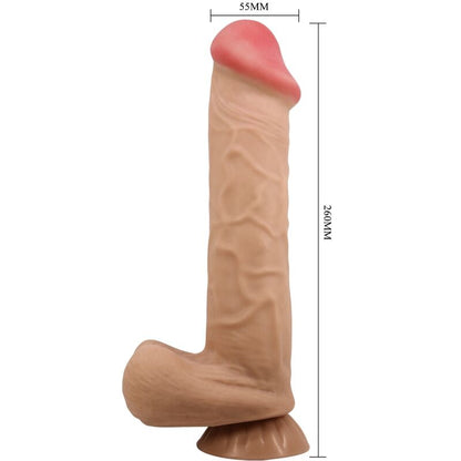 PRETTY LOVE - DILDO REALISTICO SLIDING SKIN SERIES CON VENTOSA SCORREVOLE DELLA PELLE FLESH 26 CM - PRETTY LOVE HIGH GRADE | Lingerie Harness Boutique