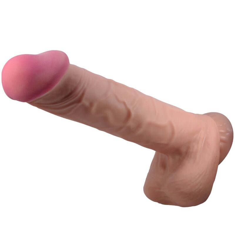 PRETTY LOVE - DILDO REALISTICO SLIDING SKIN SERIES CON VENTOSA SCORREVOLE DELLA PELLE MARRONE 26 CM - PRETTY LOVE HIGH GRADE | Lingerie Harness Boutique