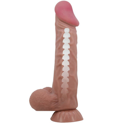 PRETTY LOVE - DILDO REALISTICO SLIDING SKIN SERIES CON VENTOSA SCORREVOLE DELLA PELLE MARRONE 24 CM - PRETTY LOVE HIGH GRADE | Lingerie Harness Boutique