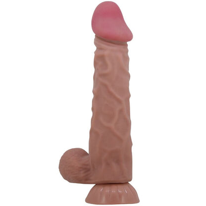 PRETTY LOVE - DILDO REALISTICO SLIDING SKIN SERIES CON VENTOSA SCORREVOLE DELLA PELLE MARRONE 24 CM - PRETTY LOVE HIGH GRADE | Lingerie Harness Boutique