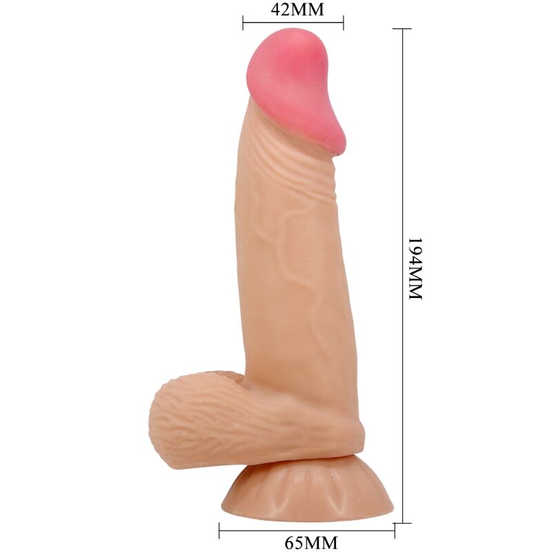 PRETTY LOVE - DILDO REALISTICO SLIDING SKIN SERIES CON VENTOSA SCORREVOLE DELLA PELLE 19,4 CM - PRETTY LOVE HIGH GRADE | Lingerie Harness Boutique