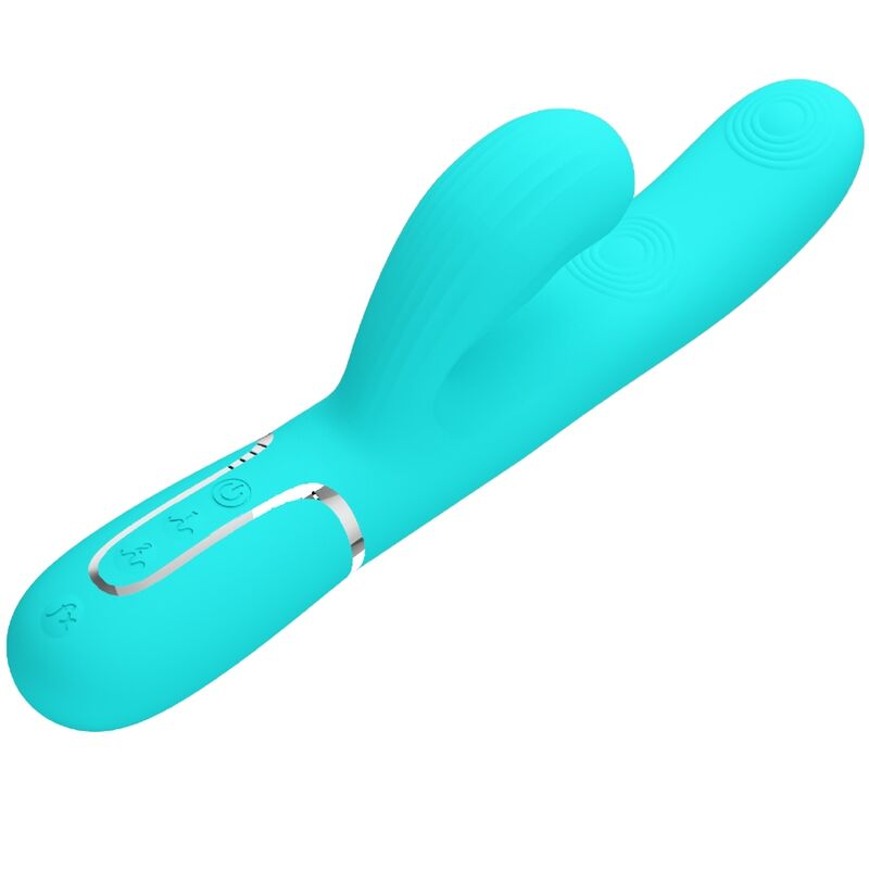 PRETTY LOVE - VIBRATORE MULTIFUNZIONE PERLITA 3 IN 1 G-SPOT VERDE ACQUA - PRETTY LOVE FLIRTATION | Lingerie Harness Boutique
