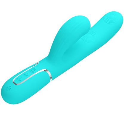 PRETTY LOVE - VIBRATORE MULTIFUNZIONE PERLITA 3 IN 1 G-SPOT VERDE ACQUA - PRETTY LOVE FLIRTATION | Lingerie Harness Boutique