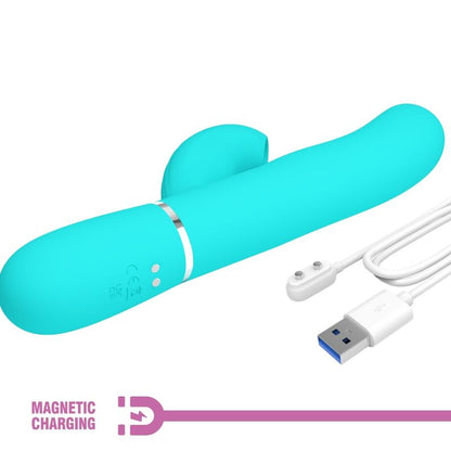 PRETTY LOVE - VIBRATORE MULTIFUNZIONE PERLITA 3 IN 1 G-SPOT VERDE ACQUA - PRETTY LOVE FLIRTATION | Lingerie Harness Boutique