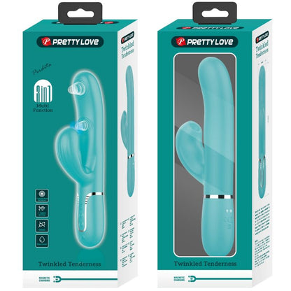 PRETTY LOVE - VIBRATORE MULTIFUNZIONE PERLITA 3 IN 1 G-SPOT VERDE ACQUA - PRETTY LOVE FLIRTATION | Lingerie Harness Boutique