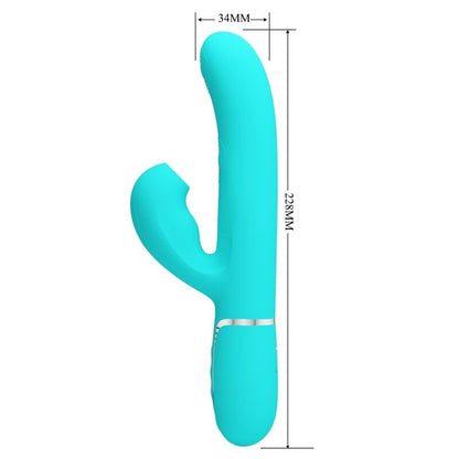 PRETTY LOVE - VIBRATORE MULTIFUNZIONE PERLITA 3 IN 1 G-SPOT VERDE ACQUA - PRETTY LOVE FLIRTATION | Lingerie Harness Boutique