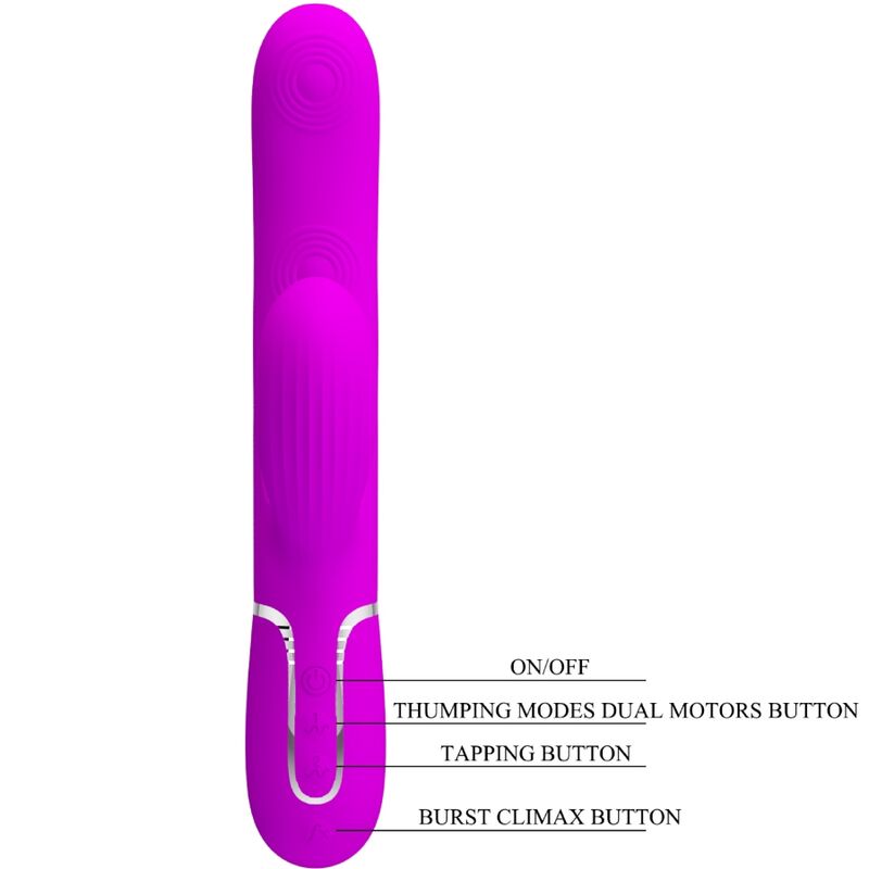 PRETTY LOVE - VIBRATORE MULTIFUNZIONE PERLITA 3 IN 1 G-SPOT VIOLA - PRETTY LOVE FLIRTATION | Lingerie Harness Boutique