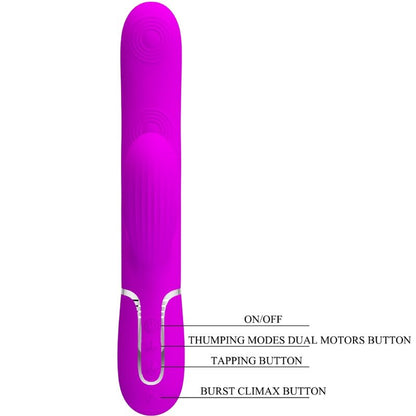 PRETTY LOVE - VIBRATORE MULTIFUNZIONE PERLITA 3 IN 1 G-SPOT VIOLA - PRETTY LOVE FLIRTATION | Lingerie Harness Boutique