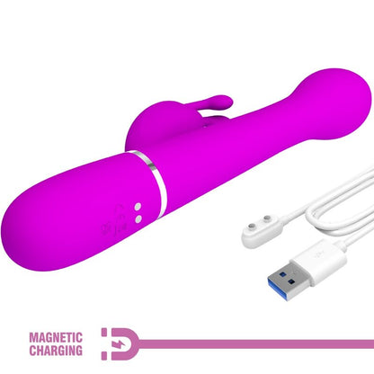 PRETTY LOVE - VIBRATORE DEJON RABBIT 3 IN 1 VIOLA MULTIFUNZIONE - PRETTY LOVE FLIRTATION | Lingerie Harness Boutique