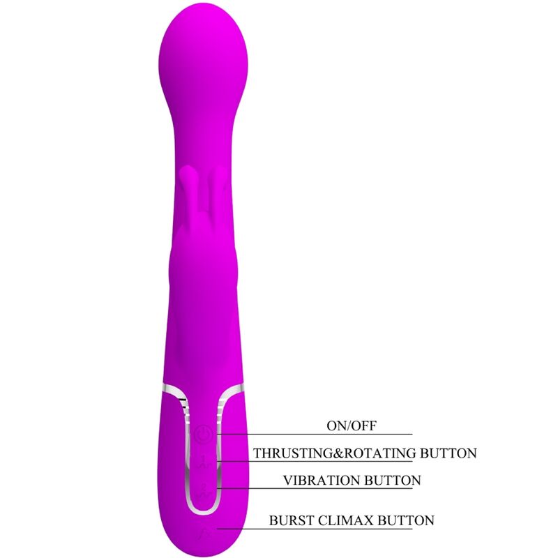 PRETTY LOVE - VIBRATORE DEJON RABBIT 3 IN 1 VIOLA MULTIFUNZIONE - PRETTY LOVE FLIRTATION | Lingerie Harness Boutique