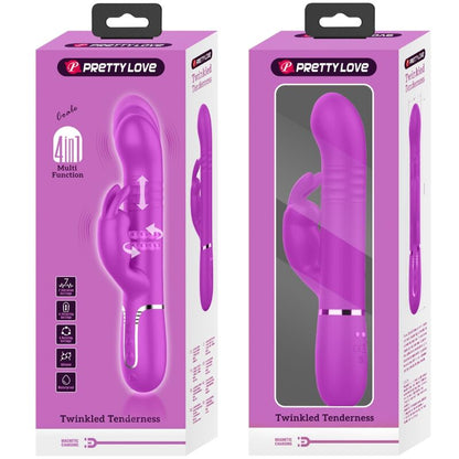 PRETTY LOVE - PERLE VIBRANTI CONIGLIO COALE VIOLA - PRETTY LOVE FLIRTATION | Lingerie Harness Boutique