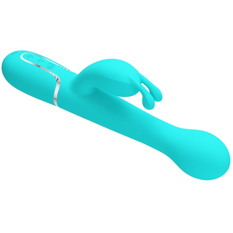 PRETTY LOVE - DEJON RABBIT 3 IN 1 MULTIFUNCTIONAL VIBRATOR AQUA GREEN