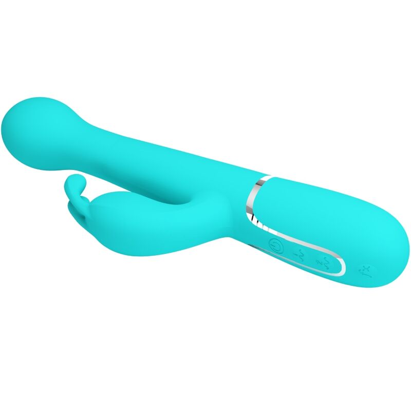 PRETTY LOVE - DEJON RABBIT 3 IN 1 MULTIFUNCTIONAL VIBRATOR AQUA GREEN