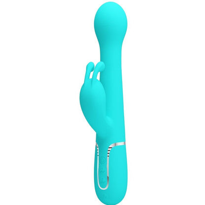 PRETTY LOVE - DEJON RABBIT 3 IN 1 MULTIFUNCTIONAL VIBRATOR AQUA GREEN