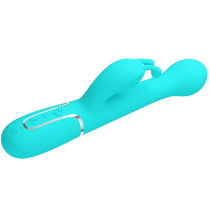 PRETTY LOVE - VIBRATORE DEJON RABBIT 3 IN 1 MULTIFUNZIONE VERDE ACQUA - PRETTY LOVE FLIRTATION | Lingerie Harness Boutique
