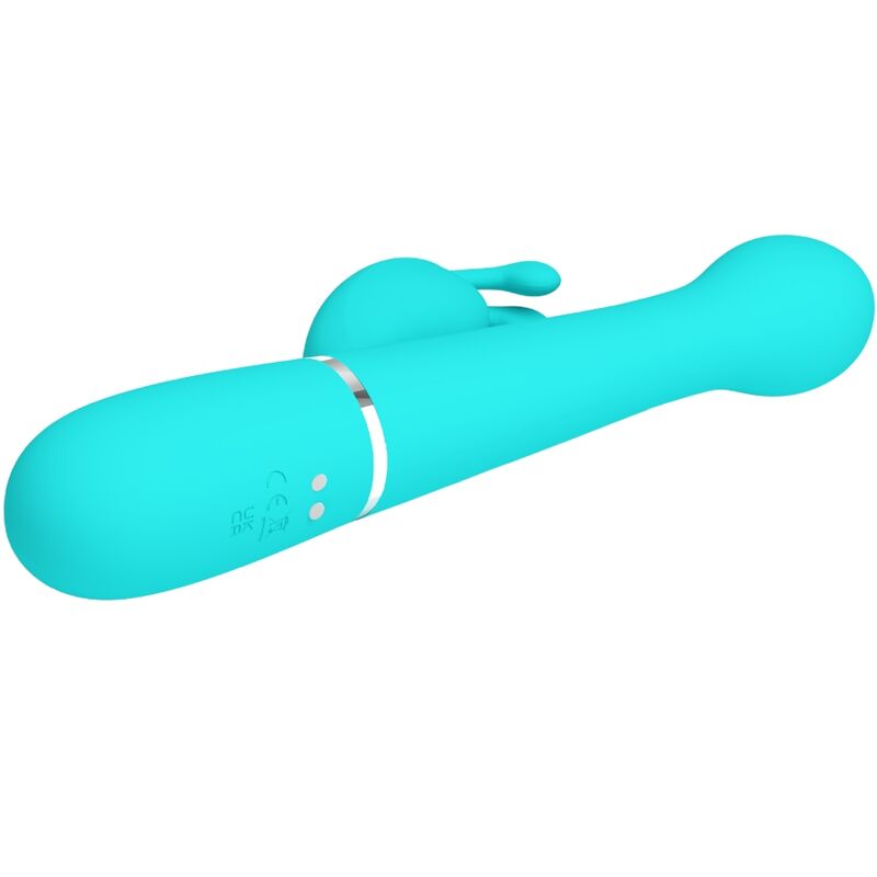 PRETTY LOVE - DEJON RABBIT 3 IN 1 MULTIFUNCTIONAL VIBRATOR AQUA GREEN