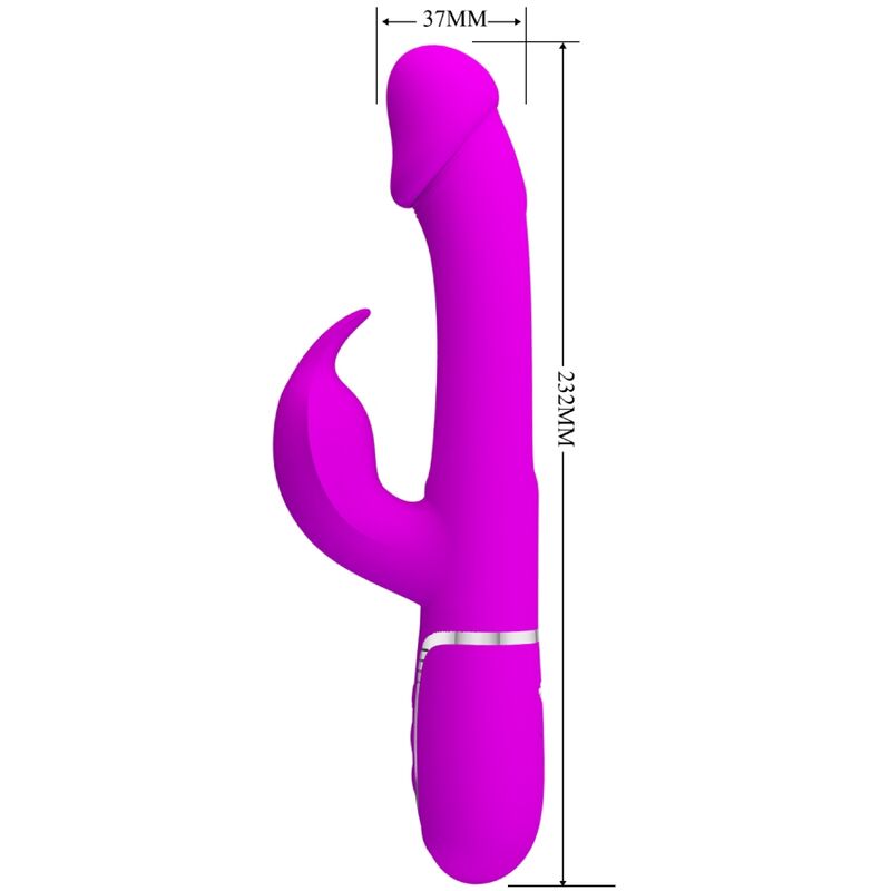 PRETTY LOVE - DEJON RABBIT 3 IN 1 MULTIFUNCTIONAL VIBRATOR FUCHSIA