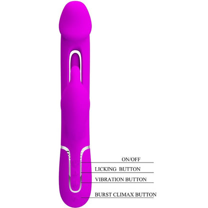 PRETTY LOVE - VIBRATORE DEJON RABBIT 3 IN 1 MULTIFUNZIONE FUCSIA - PRETTY LOVE FLIRTATION | Lingerie Harness Boutique