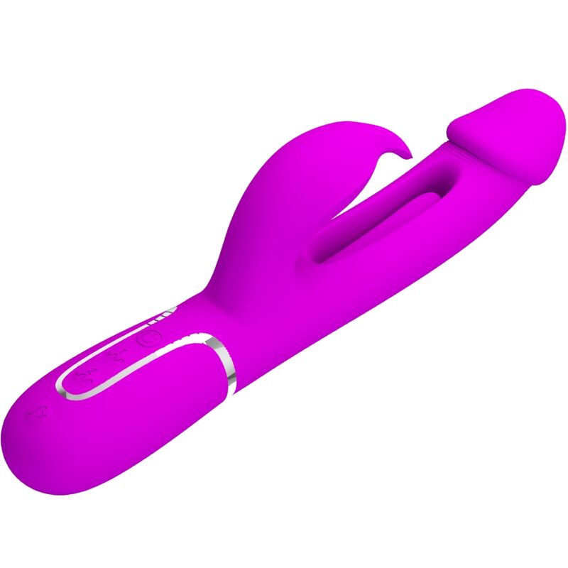 PRETTY LOVE - DEJON RABBIT 3 IN 1 MULTIFUNCTIONAL VIBRATOR FUCHSIA