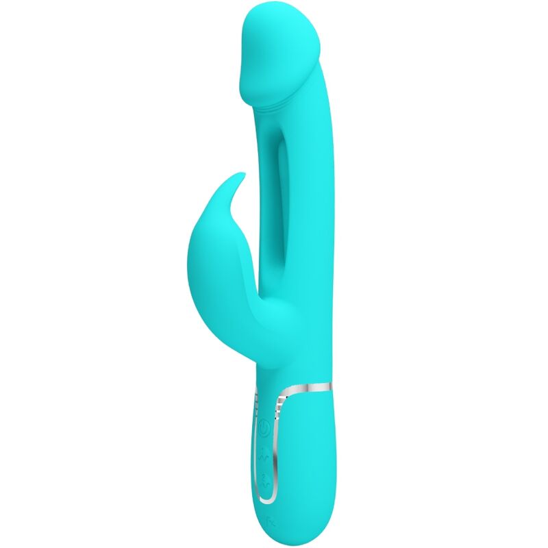 PRETTY LOVE - VIBRATORE DEJON RABBIT 3 IN 1 MULTIFUNZIONE VERDE ACQUA - PRETTY LOVE FLIRTATION | Lingerie Harness Boutique