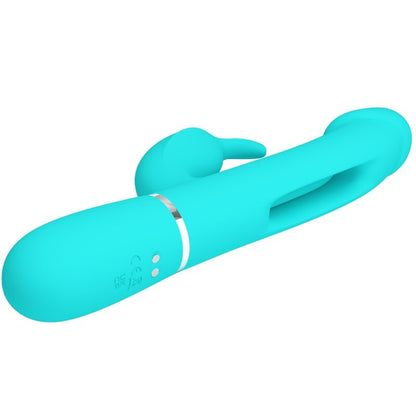 PRETTY LOVE - DEJON RABBIT 3 IN 1 MULTIFUNCTIONAL VIBRATOR AQUA GREEN