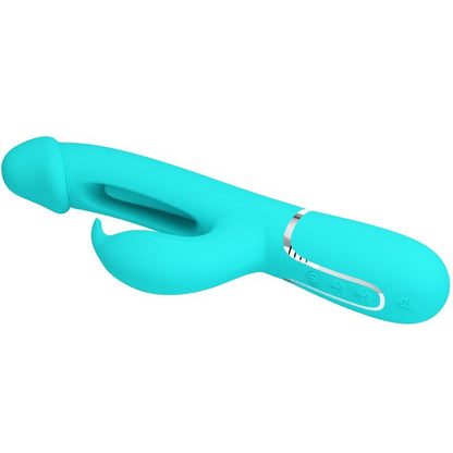 PRETTY LOVE - DEJON RABBIT 3 IN 1 MULTIFUNCTIONAL VIBRATOR AQUA GREEN