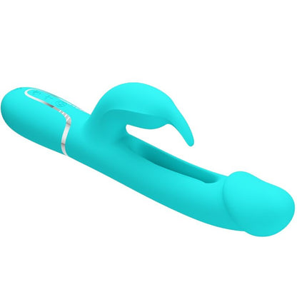 PRETTY LOVE - DEJON RABBIT 3 IN 1 MULTIFUNCTIONAL VIBRATOR AQUA GREEN