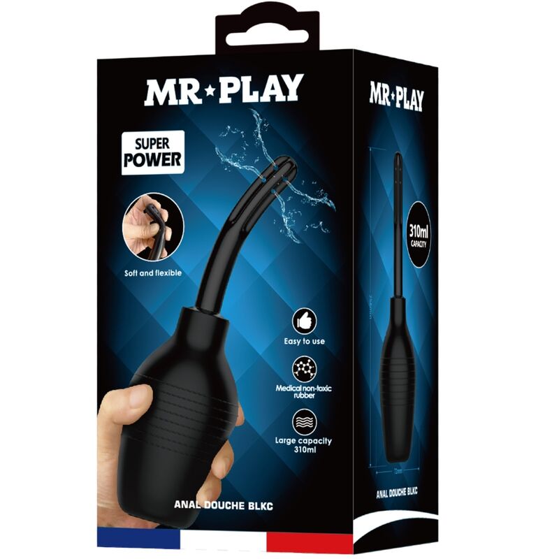 MR PLAY - DOCCIA ANALE BLKC SUPER POWER NERO - MR PLAY | Lingerie Harness Boutique
