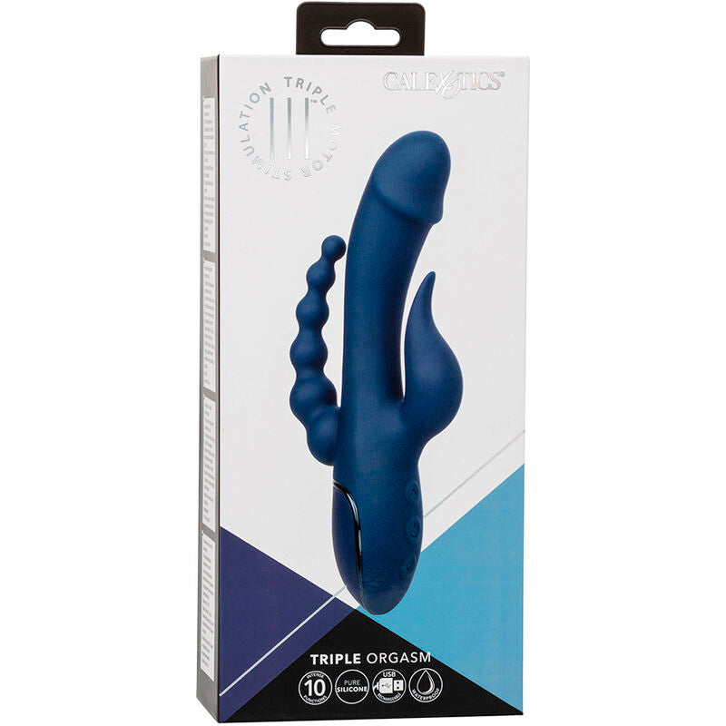 CALEXOTICS - VIBRATORE TRIPLO ORGASMO BLU - CALEXOTICS | Lingerie Harness Boutique