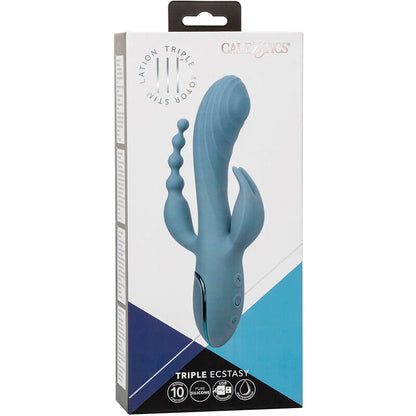 CALEXOTICS - VIBRATORE TRIPLE ECSTASY GRIGIO - CALEXOTICS | Lingerie Harness Boutique
