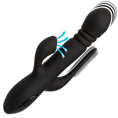 CALEXOTICS - VIBRATORE TRIPLE EUPHORIA NERO - CALEXOTICS | Lingerie Harness Boutique