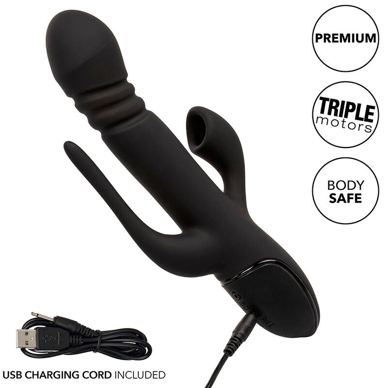 CALEXOTICS - VIBRATORE TRIPLE EUPHORIA NERO - CALEXOTICS | Lingerie Harness Boutique