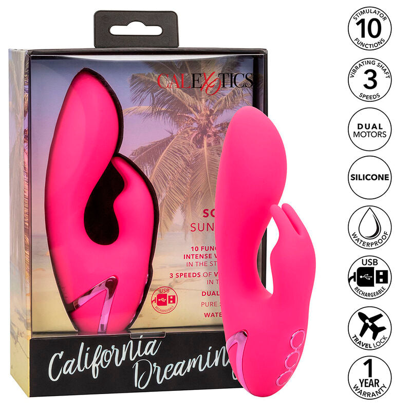 CALEXOTICS - SO. VIBRATORE CAL SUNSHINE RABBIT FUCSIA DI CALIFORNIA DREAMING - CALEXOTICS | Lingerie Harness Boutique