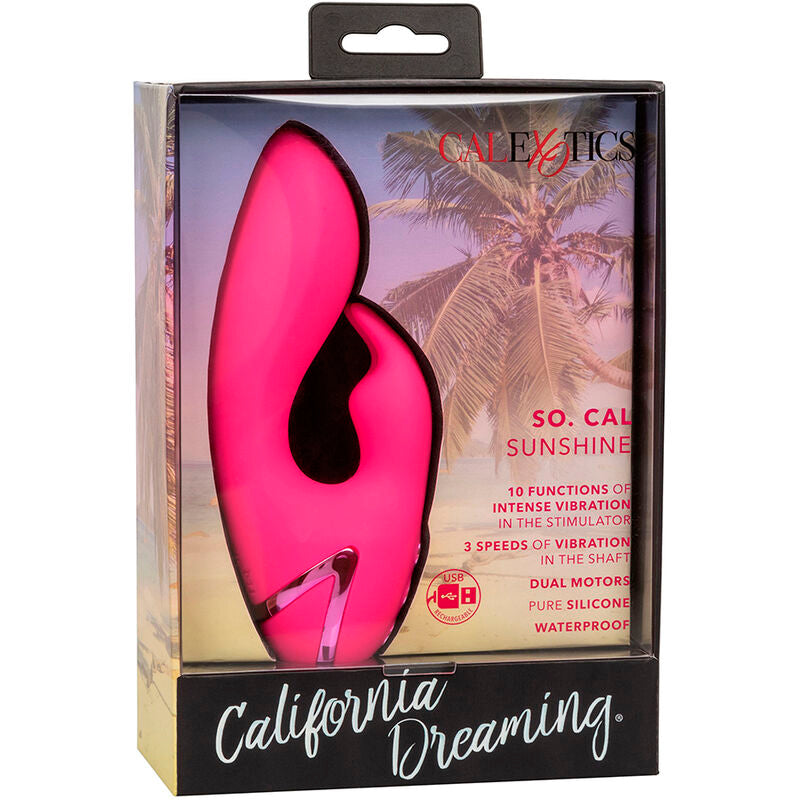 CALEXOTICS - SO. CAL SUNSHINE RABBIT FUCHSIA VIBRATOR BY CALIFORNIA DREAMING