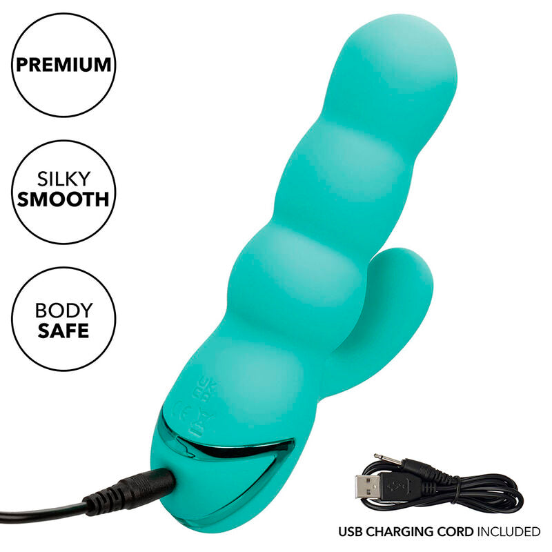 CALEXOTICS - CALIFORNIA DREAMING DEL MAR DIVA RABBIR AQUA GREEN VIBRATOR