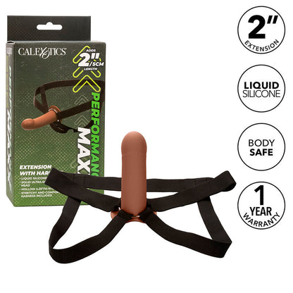 CALEXOTICS - ESTENSIONE MAXX PERFORMANCE CON PELLE MARRONE - CALEXOTICS | Lingerie Harness Boutique