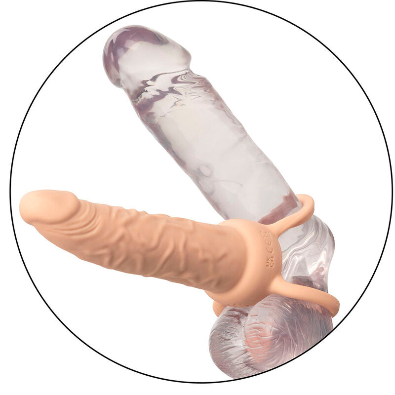 CALEXOTICS - PERFORMANCE MAXX RICARICABILE DOPPIO PENETRATORE PELLE LEGGERA - CALEXOTICS | Lingerie Harness Boutique