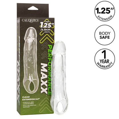 CALEXOTICS - PERFORMANCE MAXX CLEAR EXTENSION 5,5 TRASPARENTE - CALEXOTICS | Lingerie Harness Boutique