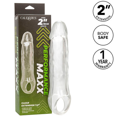CALEXOTICS - PERFORMANCE MAXX CLEAR EXTENSION 7,5 TRASPARENTE - CALEXOTICS | Lingerie Harness Boutique