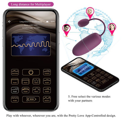 PRETTY LOVE - NYMPH UOVO VIBRANTE APP CONTROLLATO LILA - PRETTY LOVE BOTTOM | Lingerie Harness Boutique