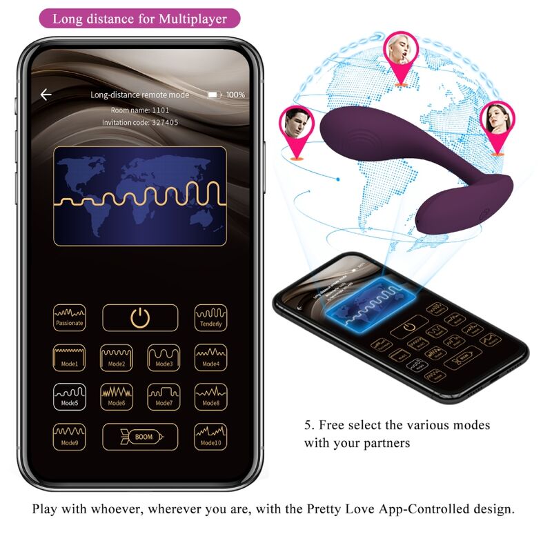 PRETTY LOVE - BAIRD G-SPOT 12 VIBRATIONS RECHARGEABLE APP LILA