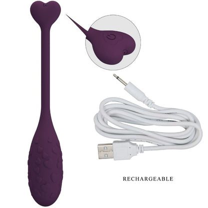 PRETTY LOVE - FISHERMAN APP CONTROLLED VIBRATING EGG PURPLE