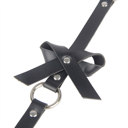 SUBBLIME - CATENA IN PELLE PER GAMBE NERA TAGLIA UNICA - SUBBLIME FETISH | Lingerie Harness Boutique