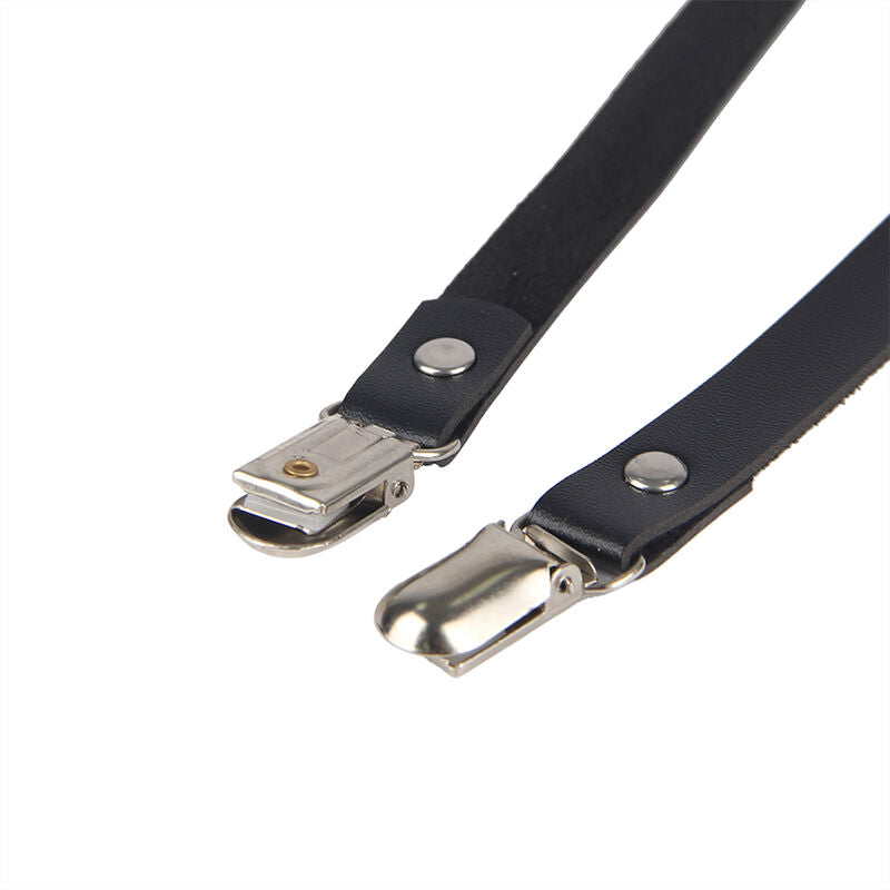 SUBBLIME - CATENA IN PELLE PER GAMBE NERA TAGLIA UNICA - SUBBLIME FETISH | Lingerie Harness Boutique
