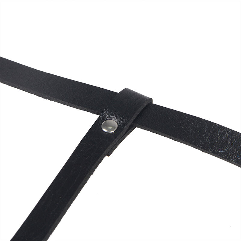 SUBBLIME - PETTORINA IN CUOIO NERA TAGLIA UNICA - SUBBLIME FETISH | Lingerie Harness Boutique