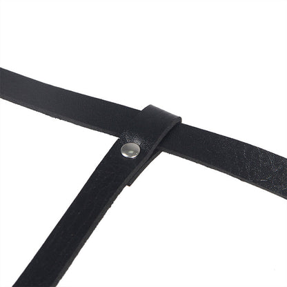 SUBBLIME - PETTORINA IN CUOIO NERA TAGLIA UNICA - SUBBLIME FETISH | Lingerie Harness Boutique